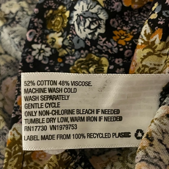 NWT Universal Threads ruffle hi neck balloon Long sleeve floral maxi, size M - Picture 13 of 13